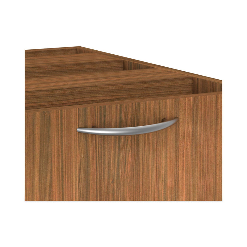 Alera Valencia Series Full Pedestal File, Left/Right, 3-Drawer: Box/Box/File, Legal/Letter, Modern Walnut,15.63 x 20.5 x 28.5