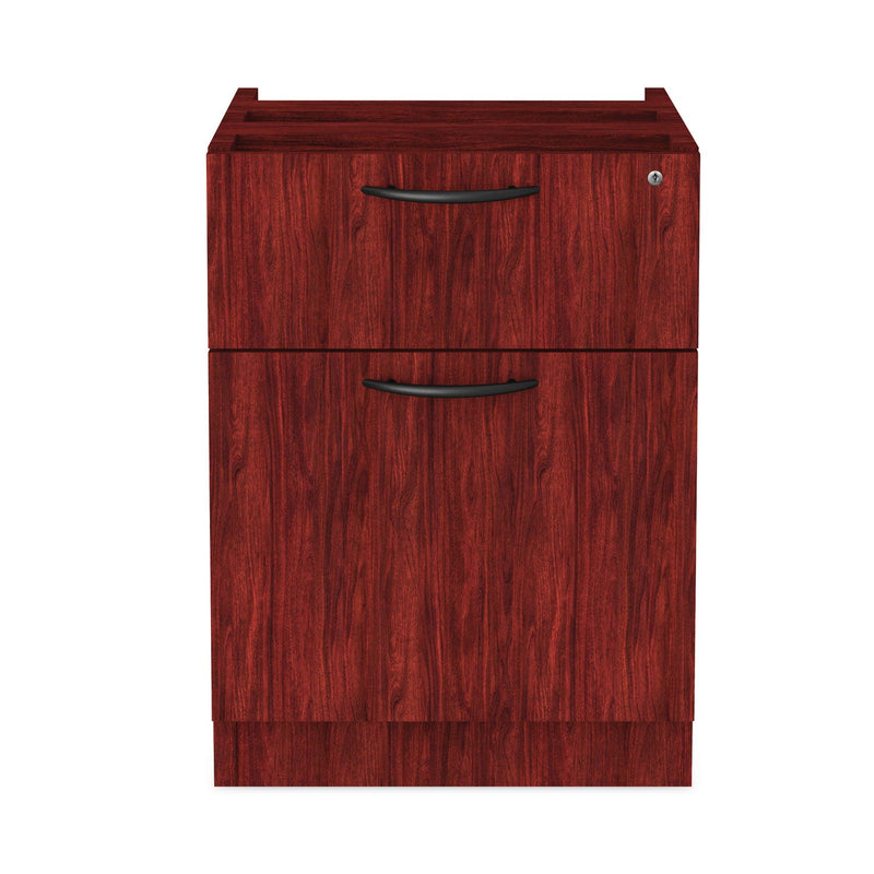 Alera Valencia Series Hanging Pedestal File, Left/Right, 2-Drawers: Box/File, Legal/Letter, Mahogany, 15.63" x 20.5" x 19.25"