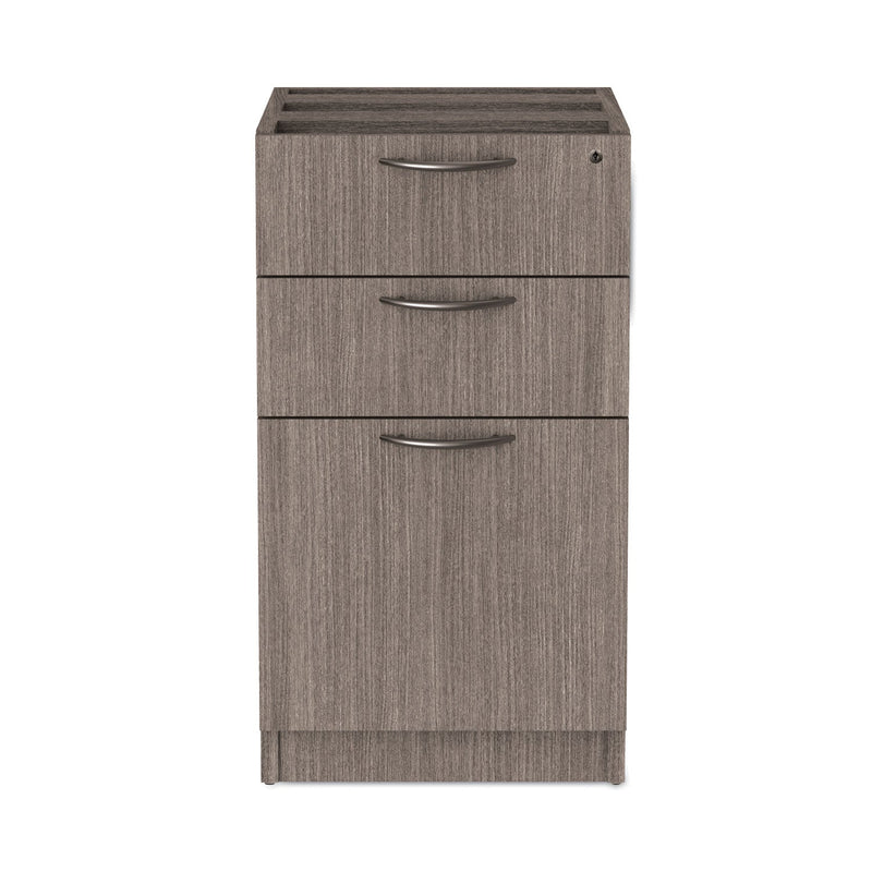 Alera Valencia Series Full Pedestal File, Left/Right, 3-Drawers: Box/Box/File, Legal/Letter, Gray, 15.63" x 20.5" x 28.5"