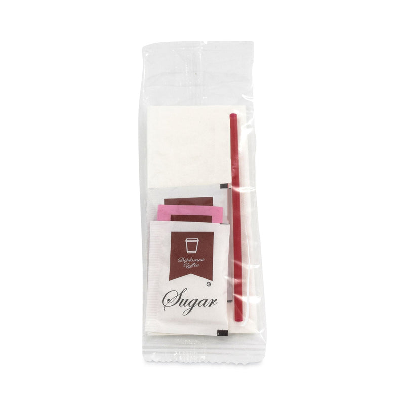 Coffee Pro Economy Coffee Condiment Kit, 0.34 oz, 500/Carton