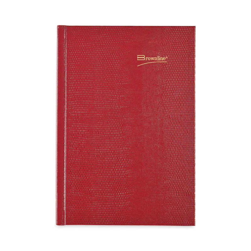 Brownline Daily/Monthly Planner, 8.25 x 5.75, Red Cover, 12-Month (Jan to Dec): 2023