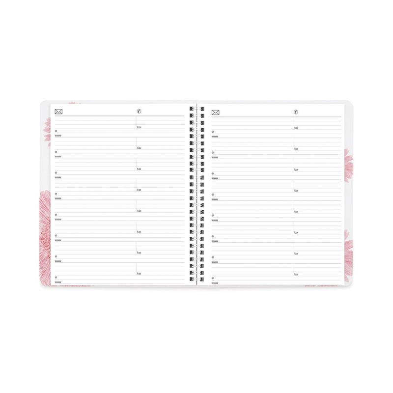 Brownline Essential Collection 14-Month Ruled Monthly Planner, 8.88 x 7.13, Daisy Black/Pink Cover, 14-Month (Dec to Jan): 2022 to 2023