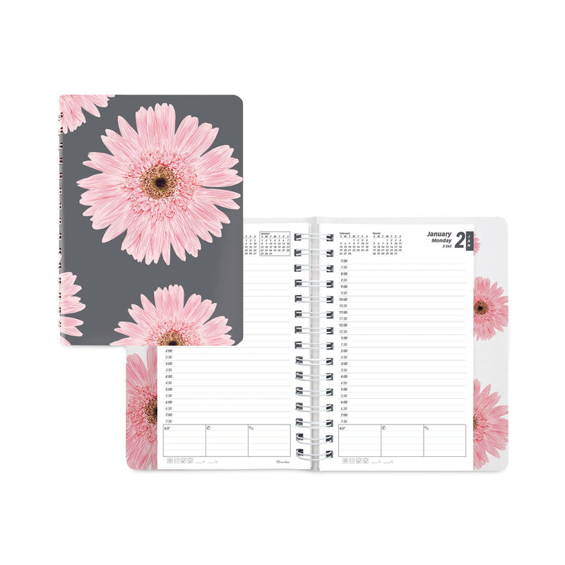 Brownline Pink Ribbon Essential Daily Appointment Book, Pink Ribbon Artwork, 8 x 5, Pink Cover, 12-Month (Jan to Dec): 2023