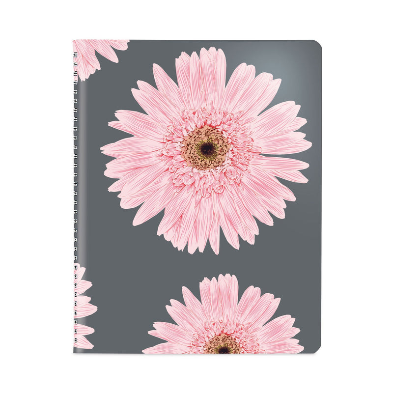Brownline Essential Collection 14-Month Ruled Monthly Planner, 8.88 x 7.13, Daisy Black/Pink Cover, 14-Month (Dec to Jan): 2022 to 2023