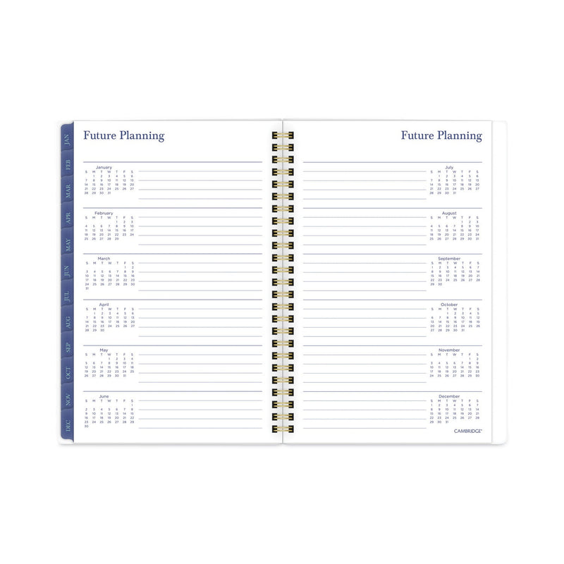 Cambridge Precious Weekly/Monthly Planner, Precious Floral Artwork, 8.5 x 5.5, Blue/Green/Pink Cover, 12-Month (Jan to Dec): 2023