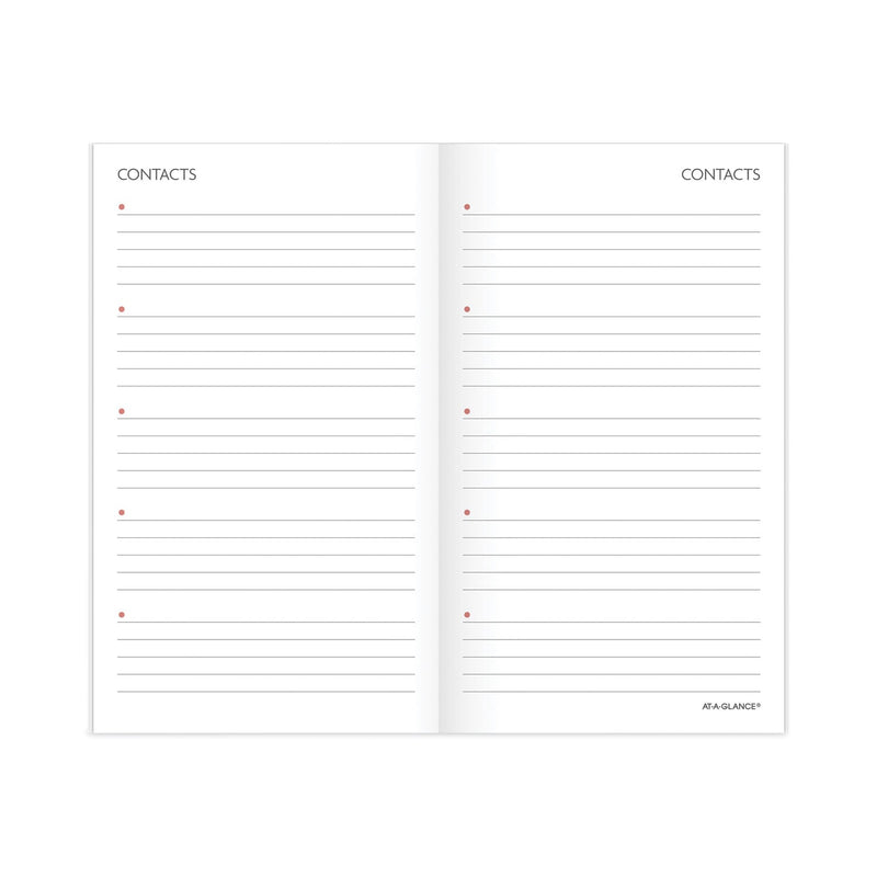 AT-A-GLANCE Badge Floral Two-Year Monthly Planner, Badge Floral Artwork, 6 x 3.5, Blue/Green Cover, 24-Month (Jan to Dec): 2023 to 2024