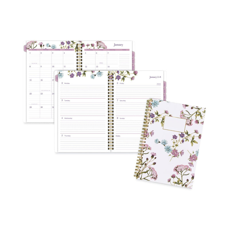 Cambridge Summer Garden Weekly/Monthly Planner, Summer Garden Artwork, 8.5 x 5, Blue/Green/Purple Cover, 12-Month (Jan to Dec): 2023