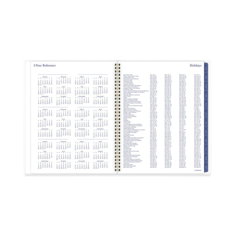 Cambridge Precious Weekly/Monthly Planner, Precious Floral Artwork, 11 x 8.5, Blue/Green/Pink Cover, 12-Month (Jan to Dec): 2023