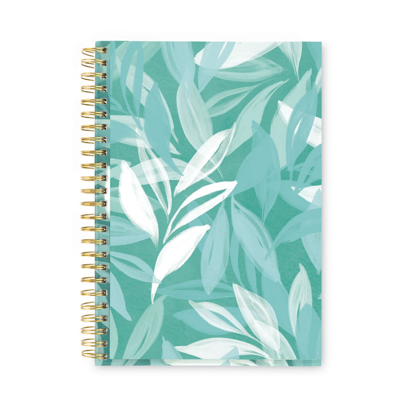 Cambridge Bali Weekly/Monthly Planner, Bali Leaf Artwork, 8.5 x 5.5, Green/White Cover, 12-Month (Jan to Dec): 2023