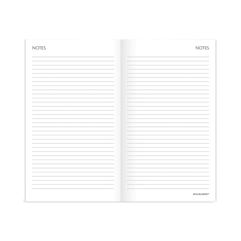 AT-A-GLANCE Badge Floral Two-Year Monthly Planner, Badge Floral Artwork, 6 x 3.5, Blue/Green Cover, 24-Month (Jan to Dec): 2023 to 2024