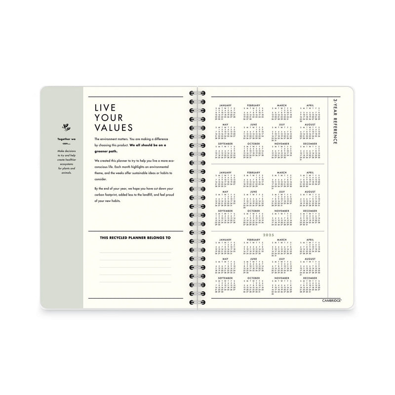 Cambridge GreenPath Weekly/Monthly Planner, GreenPath Artwork, 8.5 x 5.5, White/Green Cover, 12 Month (Jan to Jan): 2023
