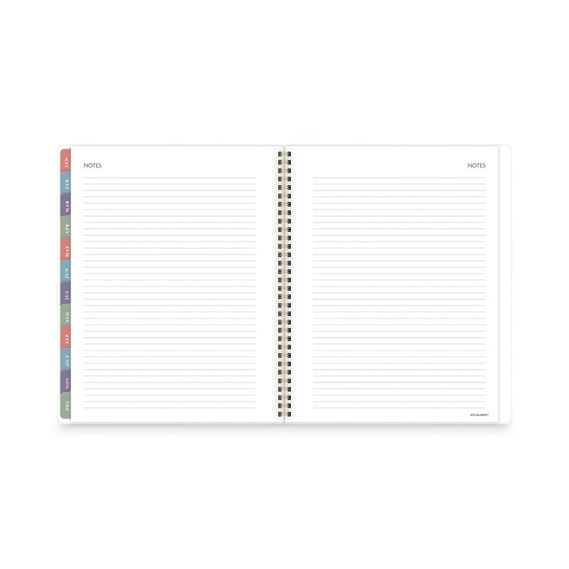 AT-A-GLANCE Badge Hand Drawn Geo Weekly/Monthly Planner, Badge Geo Artwork, 11x8.5, Blue/White Cover, 13-Month(Jan to Jan): 2023 to 2024