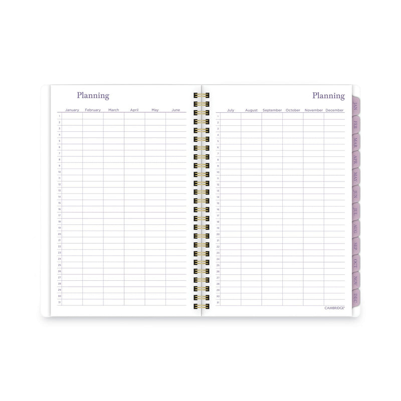 Cambridge Summer Garden Weekly/Monthly Planner, Summer Garden Artwork, 8.5 x 5, Blue/Green/Purple Cover, 12-Month (Jan to Dec): 2023