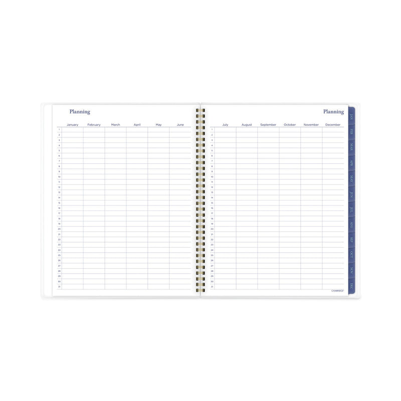 Cambridge Precious Weekly/Monthly Planner, Precious Floral Artwork, 11 x 8.5, Blue/Green/Pink Cover, 12-Month (Jan to Dec): 2023