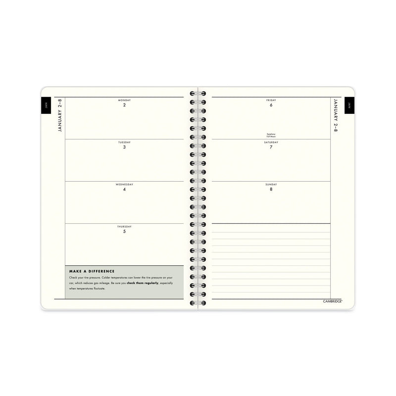 Cambridge GreenPath Weekly/Monthly Planner, GreenPath Artwork, 8.5 x 5.5, White/Green Cover, 12 Month (Jan to Jan): 2023