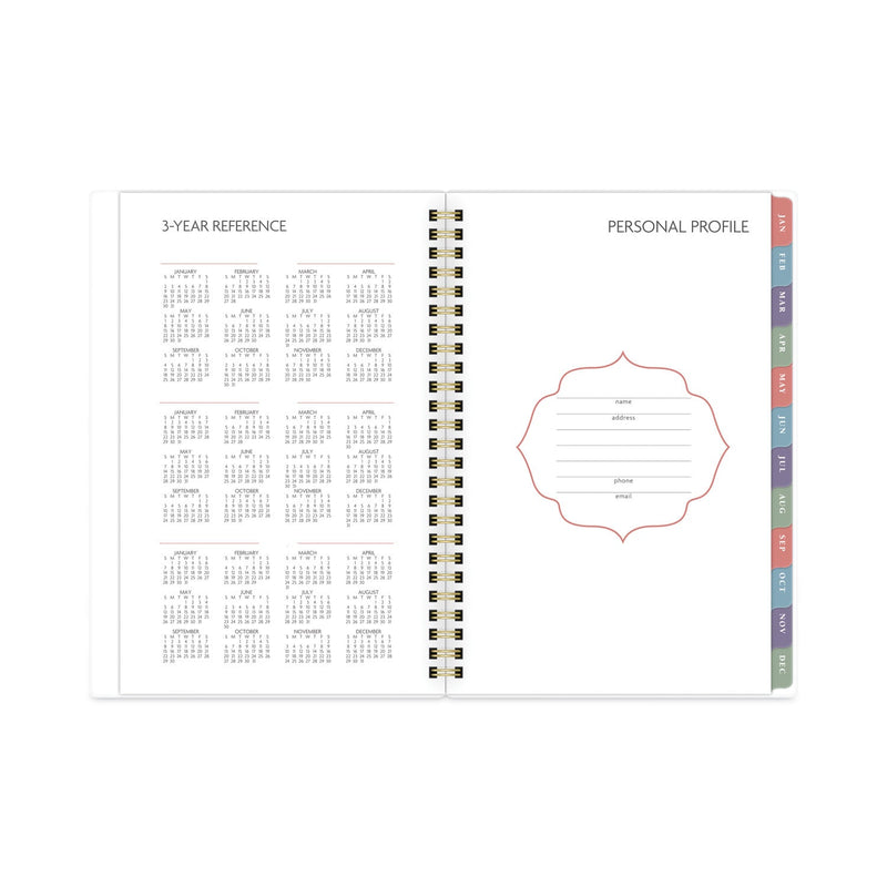 AT-A-GLANCE Badge Floral Weekly/Monthly Planner, Badge Floral Artwork, 8.5x5.5, Blue/Green/Pink Cover, 13-Month(Jan to Jan): 2023 to 2024