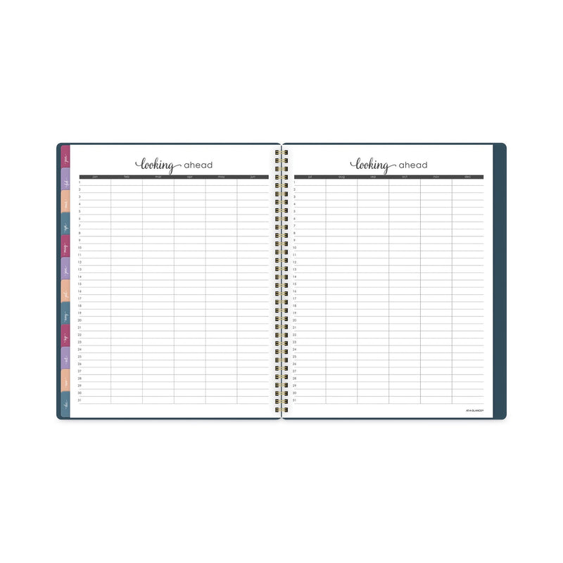 AT-A-GLANCE Harmony Weekly/Monthly Poly Planner, 11 x 8.5, Teal Cover, 13-Month (Jan to Jan): 2023 to 2024