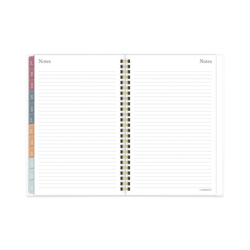 Cambridge Blake Weekly/Monthly Planner, Blake Bold Stripe Artwork, 8.5 x 5.5, Cream/Blue/Brown Cover, 12-Month (Jan to Dec): 2023