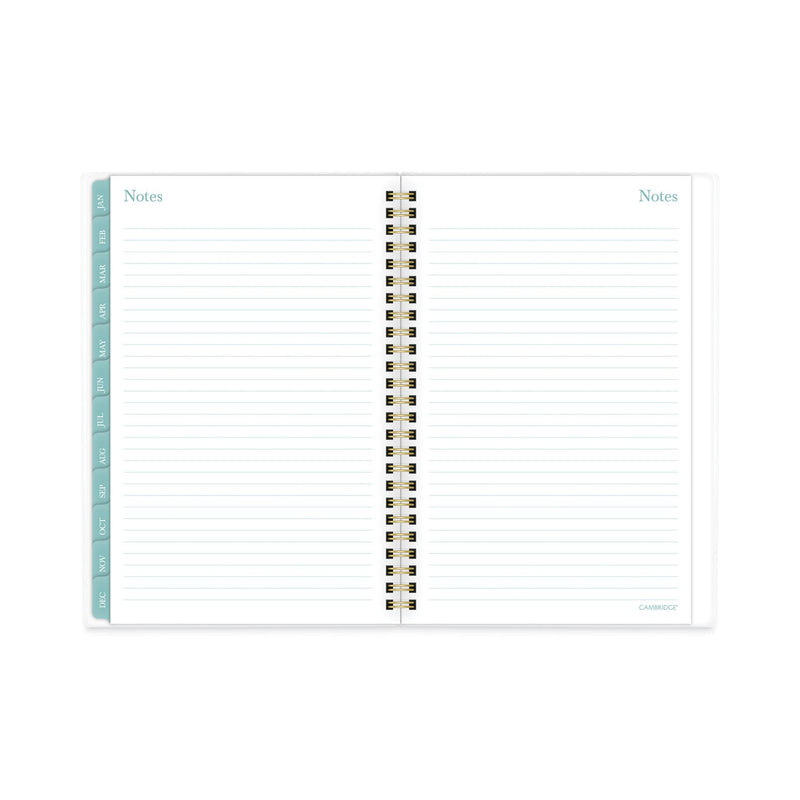 Cambridge Bali Weekly/Monthly Planner, Bali Leaf Artwork, 8.5 x 5.5, Green/White Cover, 12-Month (Jan to Dec): 2023