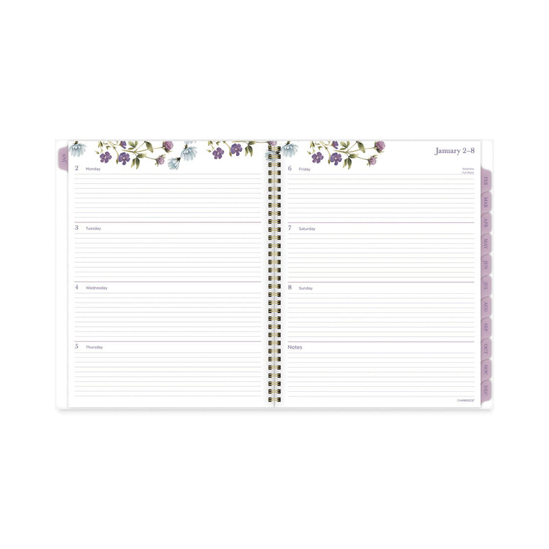 Cambridge Summer Garden Weekly/Monthly Planner, Summer Garden Artwork, 11.8.5 x 5, Blue/Green/Purple Cover, 12-Month (Jan to Dec): 2024
