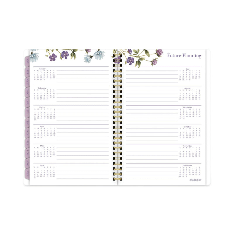 Cambridge Summer Garden Weekly/Monthly Planner, Summer Garden Artwork, 8.5 x 5, Blue/Green/Purple Cover, 12-Month (Jan to Dec): 2023
