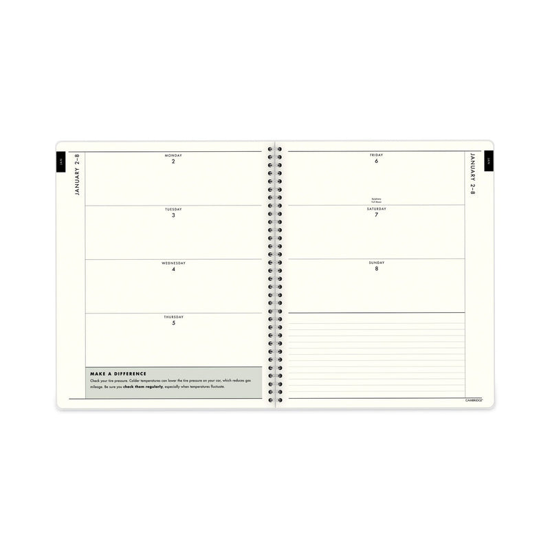 Cambridge GreenPath Weekly/Monthly Planner, GreenPath Artwork, 11 x 8.5, White/Green Cover,12 Month (Jan to Jan): 2023