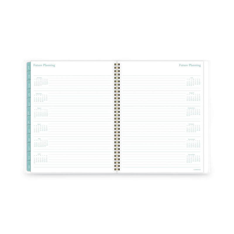 Cambridge Bali Weekly/Monthly Planner, Bali Leaf Artwork, 11 x 8.5, Green/White Cover, 12-Month (Jan to Dec): 2023
