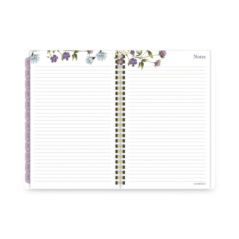 Cambridge Summer Garden Weekly/Monthly Planner, Summer Garden Artwork, 8.5 x 5, Blue/Green/Purple Cover, 12-Month (Jan to Dec): 2023