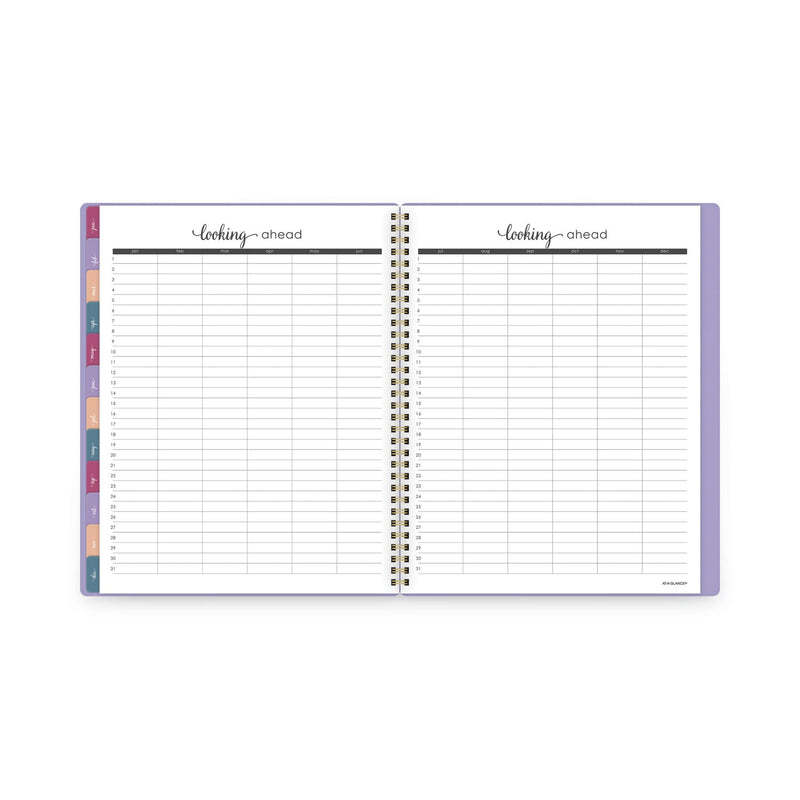 AT-A-GLANCE Harmony Weekly/Monthly Poly Planner, 11 x 8.5, Lilac Cover, 13-Month (Jan to Jan): 2023 to 2024