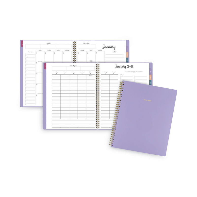 AT-A-GLANCE Harmony Weekly/Monthly Poly Planner, 11 x 8.5, Lilac Cover, 13-Month (Jan to Jan): 2023 to 2024
