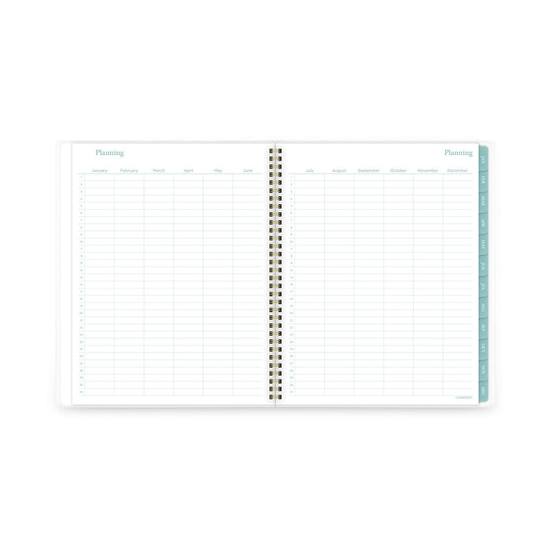 Cambridge Bali Weekly/Monthly Planner, Bali Leaf Artwork, 11 x 8.5, Green/White Cover, 12-Month (Jan to Dec): 2023
