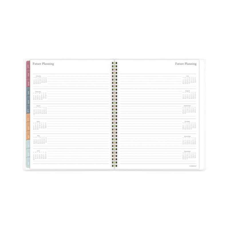 Cambridge Blake Weekly/Monthly Planner, Blake Bold Stripe Artwork, 11 x 8.5, Cream/Blue/Brown Cover, 12-Month (Jan to Dec): 2023