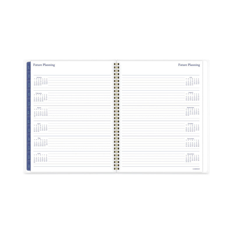 Cambridge Precious Weekly/Monthly Planner, Precious Floral Artwork, 11 x 8.5, Blue/Green/Pink Cover, 12-Month (Jan to Dec): 2023