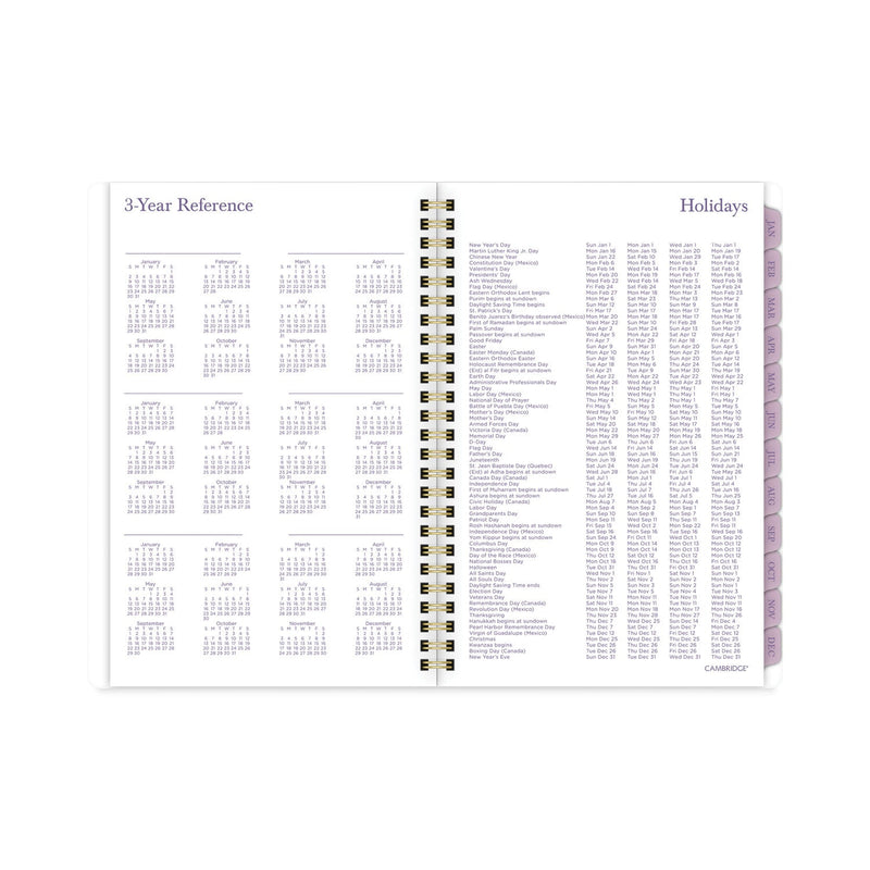 Cambridge Summer Garden Weekly/Monthly Planner, Summer Garden Artwork, 8.5 x 5, Blue/Green/Purple Cover, 12-Month (Jan to Dec): 2023