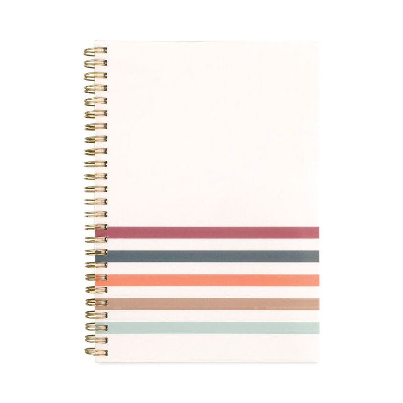 Cambridge Blake Weekly/Monthly Planner, Blake Bold Stripe Artwork, 8.5 x 5.5, Cream/Blue/Brown Cover, 12-Month (Jan to Dec): 2023
