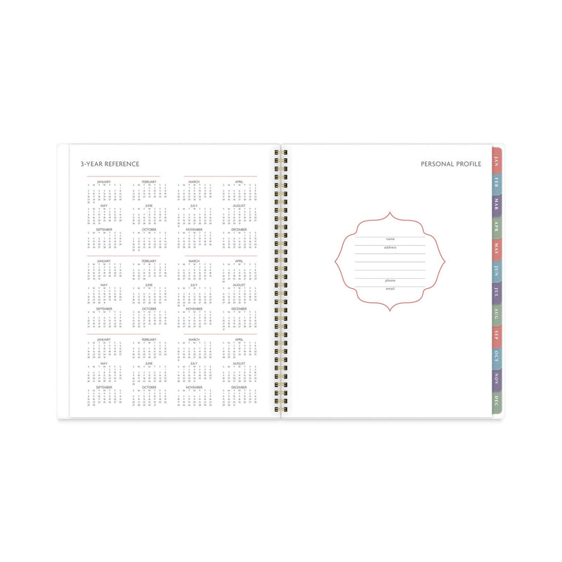 AT-A-GLANCE Badge Floral Weekly/Monthly Planner, Badge Floral Artwork, 11x8.5, Blue/Green/Pink Cover, 13-Month(Jan to Jan): 2023 to 2024