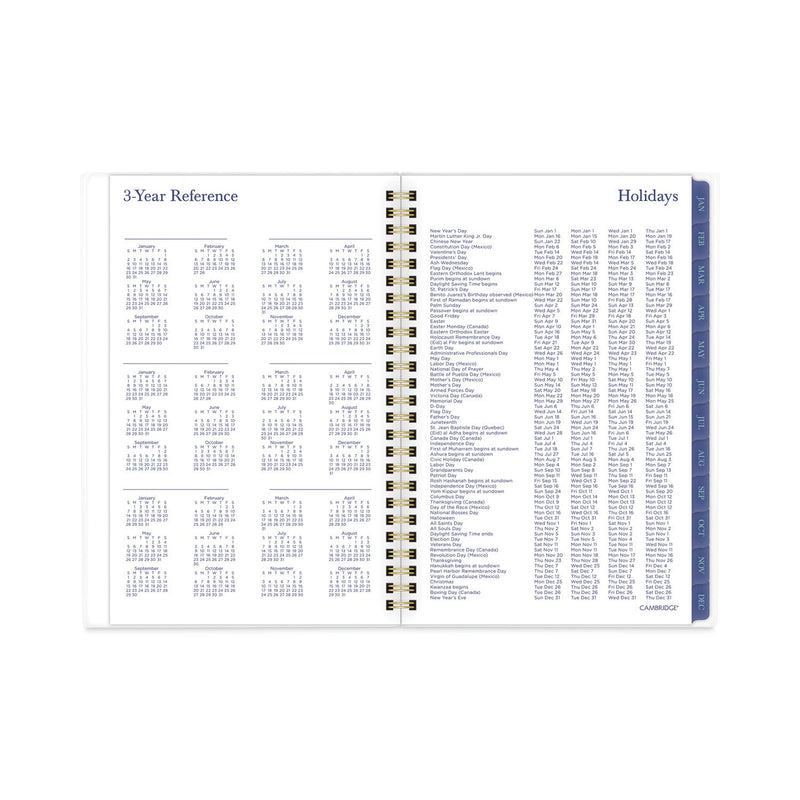 Cambridge Precious Weekly/Monthly Planner, Precious Floral Artwork, 8.5 x 5.5, Blue/Green/Pink Cover, 12-Month (Jan to Dec): 2023