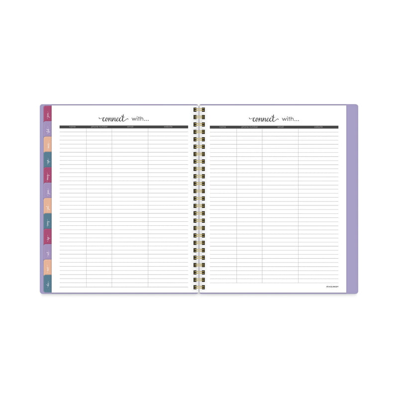 AT-A-GLANCE Harmony Weekly/Monthly Poly Planner, 8.75 x 7, Lilac Cover, 13-Month (Jan to Jan): 2023 to 2024