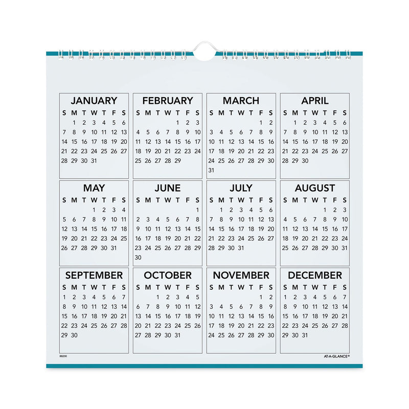 AT-A-GLANCE Landscape Monthly Wall Calendar, Landscapes Photography, 12 x 12, White/Multicolor Sheets, 12-Month (Jan to Dec): 2023