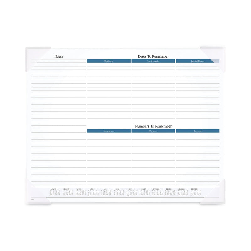 AT-A-GLANCE Seascape Panoramic Desk Pad, Seascape Panoramic Photography, 22 x 17, White Sheets, Clear Corners, 12-Month (Jan-Dec): 2023