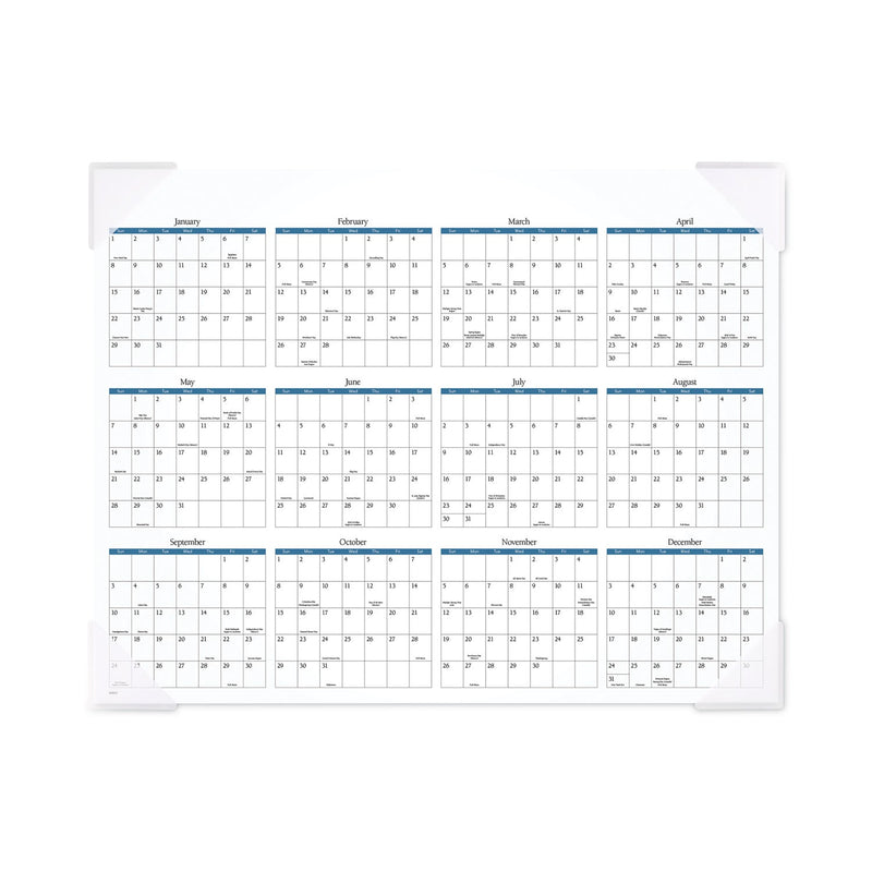 AT-A-GLANCE Seascape Panoramic Desk Pad, Seascape Panoramic Photography, 22 x 17, White Sheets, Clear Corners, 12-Month (Jan-Dec): 2023