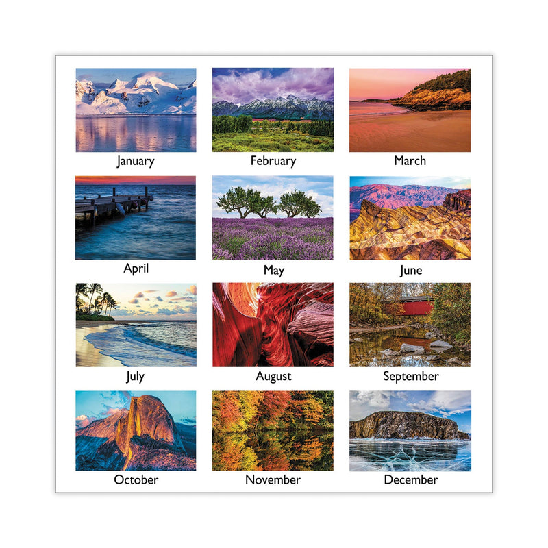 AT-A-GLANCE Scenic Monthly Wall Calendar, Scenic Landscape Photography, 12 x 17, White/Multicolor Sheets, 12-Month (Jan to Dec): 2023