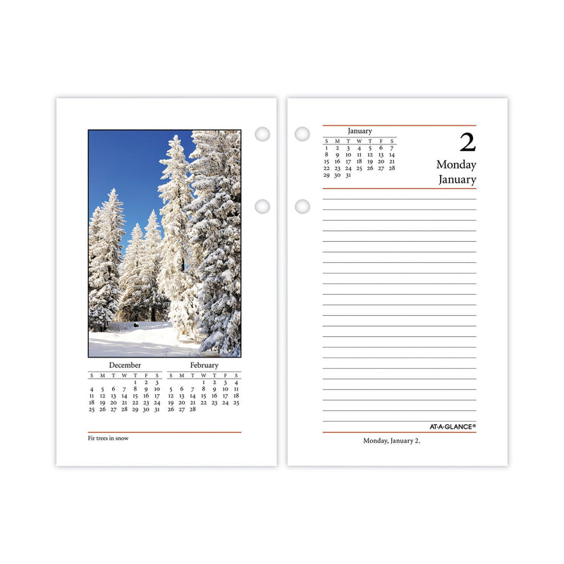 AT-A-GLANCE Photographic Desk Calendar Refill, Nature Photography, 3.5 x 6, White/Multicolor Sheets, 2023