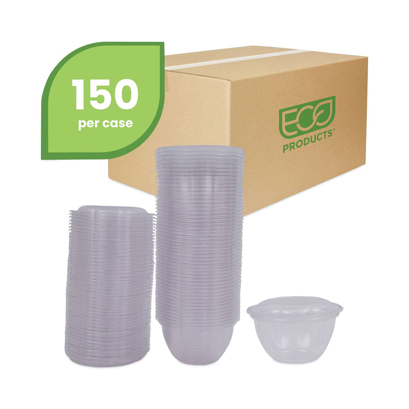 Eco-Products Renewable and Compostable Containers, 18 oz, 5.5" Diameter x 2.3"h, Clear, Plastic, 150/Carton