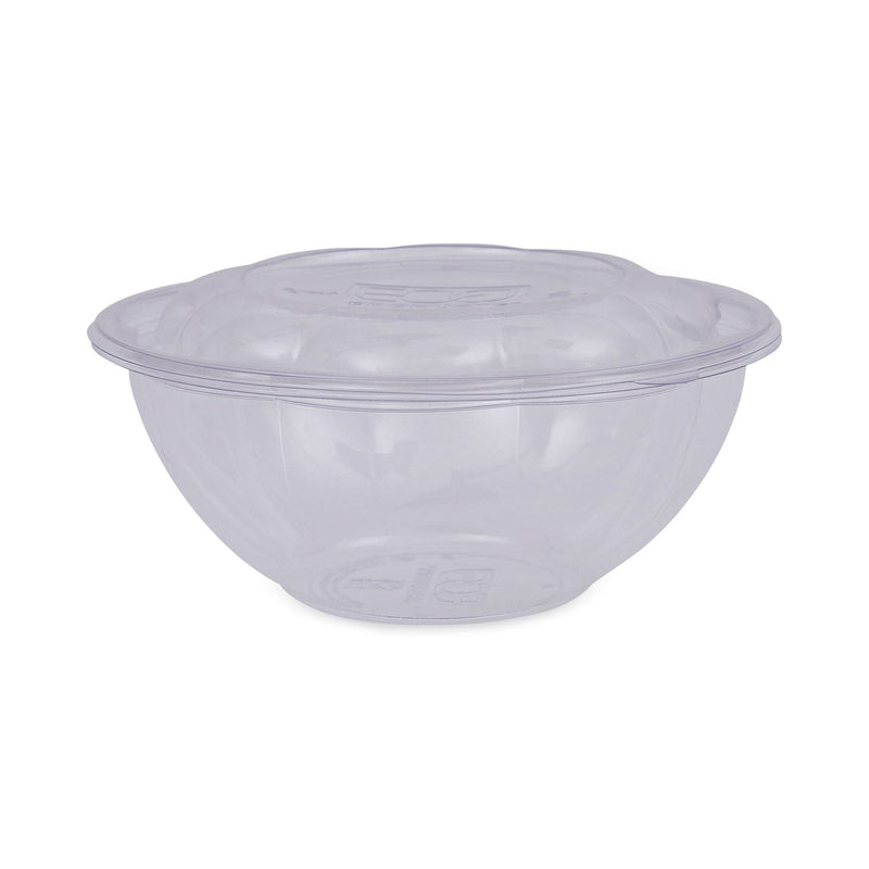 Eco-Products Renewable and Compostable Salad Bowls with Lids, 24 oz, Clear, Plastic, 50/Pack, 3 Packs/Carton