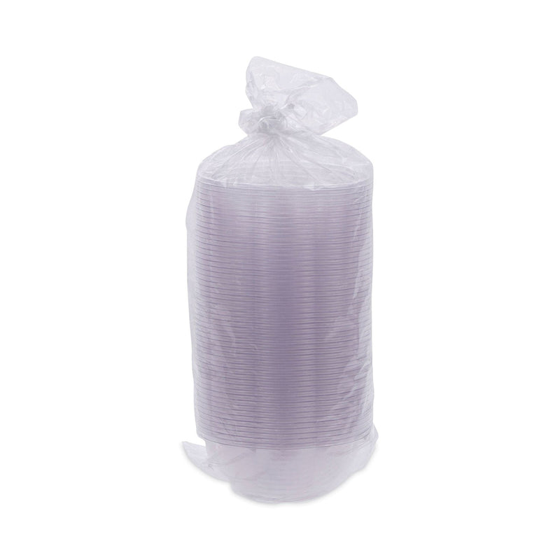 Eco-Products Renewable and Compostable Salad Bowls with Lids, 24 oz, Clear, Plastic, 50/Pack, 3 Packs/Carton