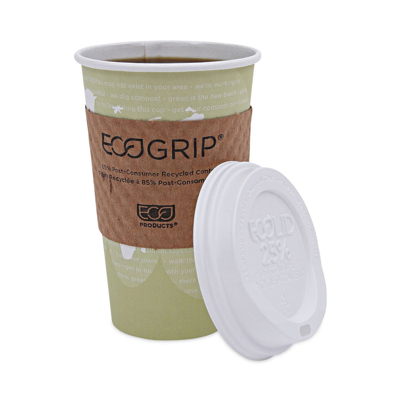 Eco-Products World Art Renewable and Compostable Hot Cups, 16 oz, Moss, 50/Pack