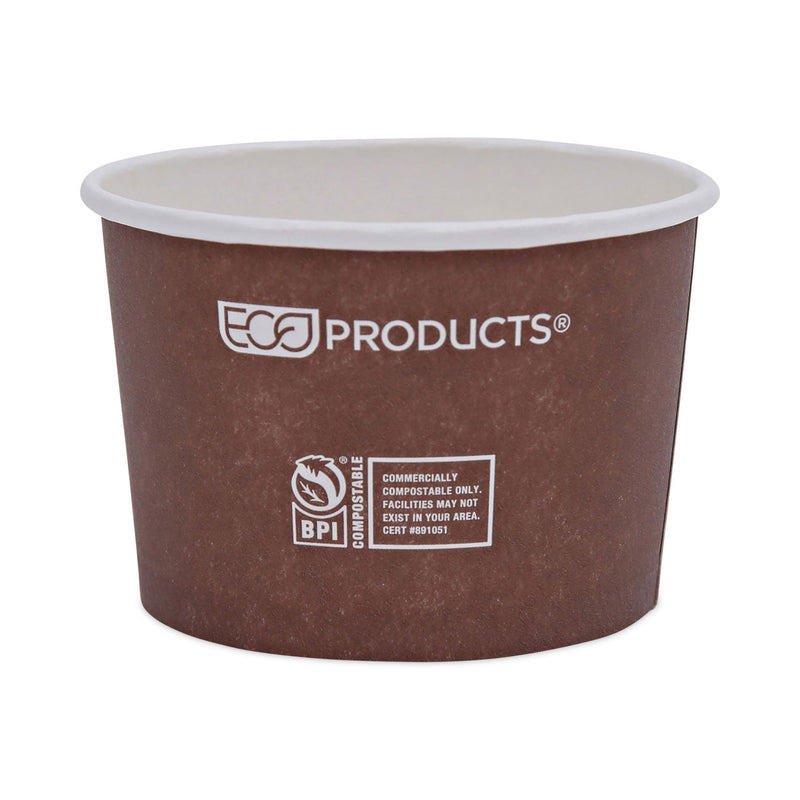 Eco-Products World Art Renewable and Compostable Food Container, 8 oz, 3.04 Diameter x 2.3 h, Brown, Paper, 50/Pack, 20 Packs/Carton