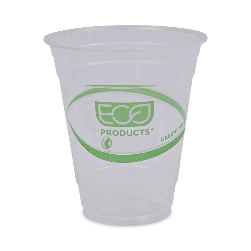 Eco-Products GreenStripe Renewable and Compostable Cold Cups, 12 oz, Clear, 50/Pack, 20 Packs/Carton