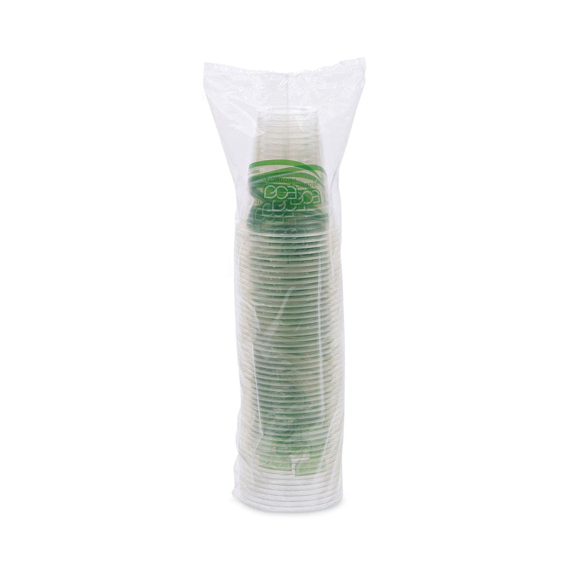Eco-Products GreenStripe Renewable and Compostable Cold Cups, 12 oz, Clear, 50/Pack, 20 Packs/Carton